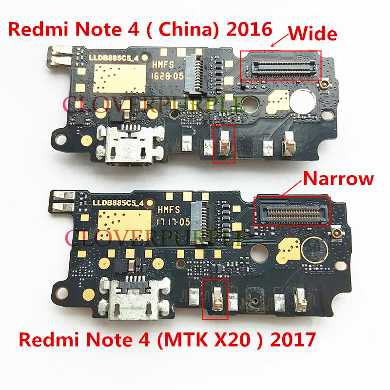 

Original USB Charger Board Charging Dock Connector flex cable For Xiaomi Redmi Note 4 MTK helio X20 version