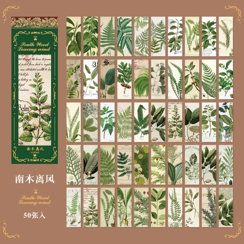 50sheets Vintage Washi Paper Stickers Butterfly Natural Plants Mushroom Pretty Lady Scrapbooking Junk Journal Deco Sticker