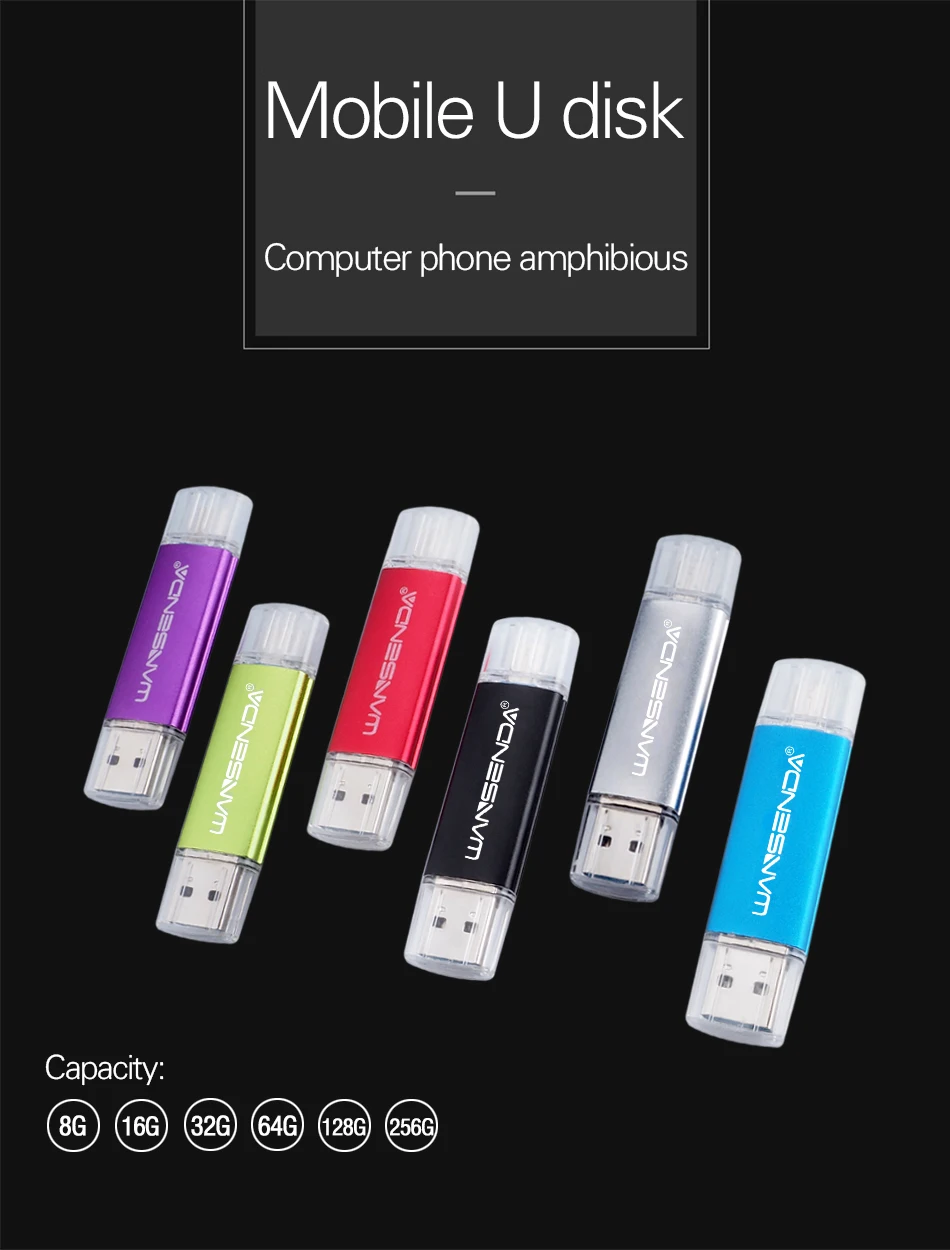 Wansenda USB 3,0 USB флеш-накопители высокоскоростной флеш-накопитель 8 ГБ 16 ГБ 32 ГБ 64 Гб 128 ГБ 256 Гб OTG флеш-накопитель для системы Android