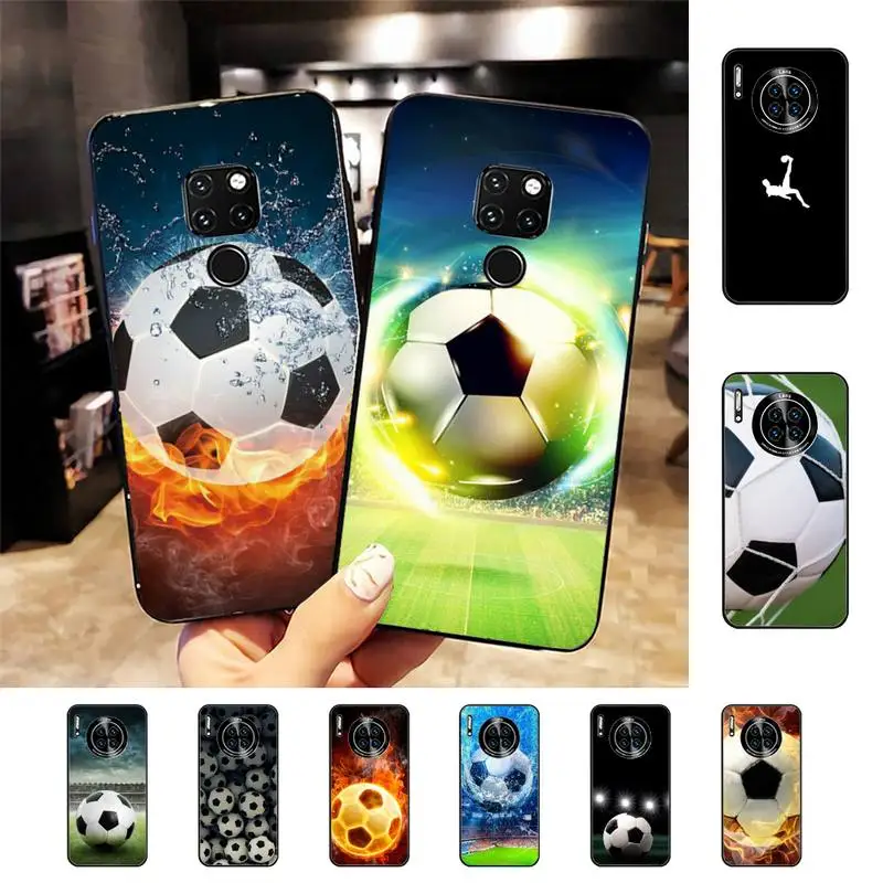 

Sport Football Soccer Ball Phone Case For Huawei Nova3I 3E mate20lite 20Pro 10lite Luxury funda case