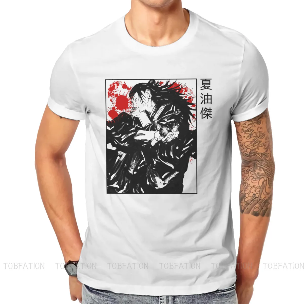 

Jujutsu Kaisen Anime Suguru Geto Tshirt High Quality Graphic Men Classic Goth Summer Men Short Sleeve Cotton Harajuku T Shirt
