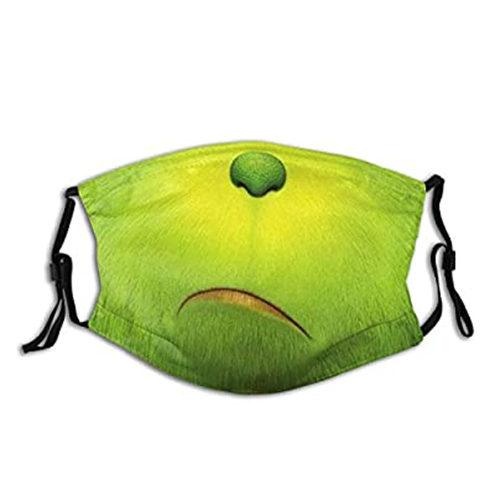 

Funny Grinch Face Printed Washable Reusable Fabric Face Mask