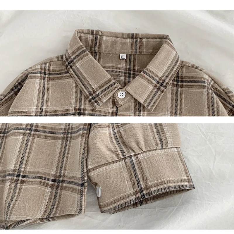 

EBAIHUI Plaid Shirts Womens Blouses Long Sleeve Lady Checked Fashion Tops Loose Female Outwear Casual Clothes Spring Autumn News