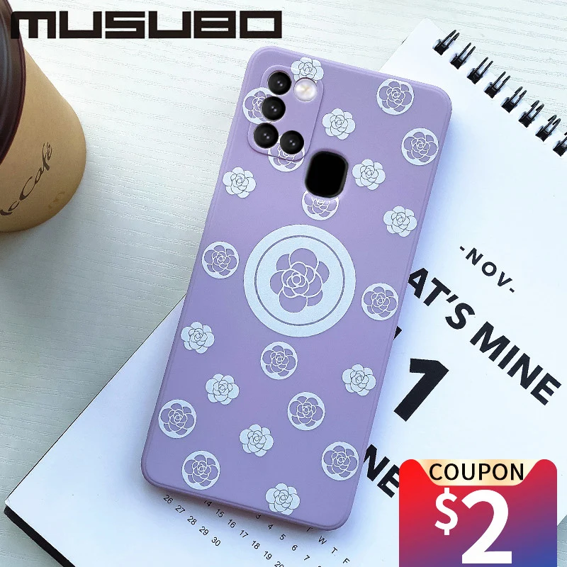 

Musubo For Samsung Galaxy S20 FE S21 Ultra S9 S10 Plus NOTE 9 20 A21S A51 A71 A12 A32 A52 A72 5G A50 A70 TPU Flowers Phone Case