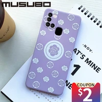 musubo for samsung galaxy s20 fe s21 ultra s9 s10 plus note 9 20 a21s a51 a71 a12 a32 a52 a72 5g a50 a70 tpu flowers phone case