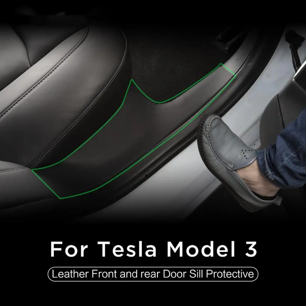 

4 шт., защитная пленка на порог автомобиля Tesla Model 3