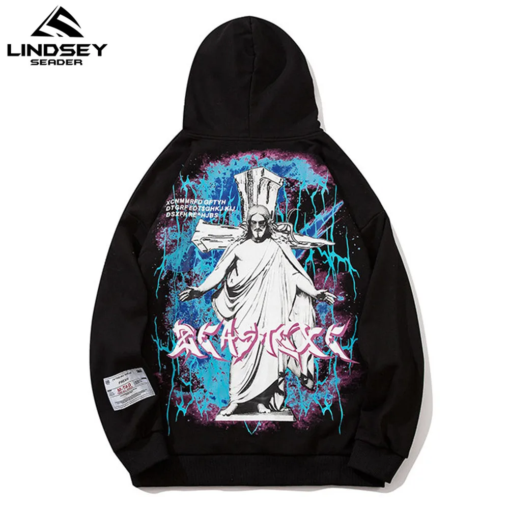 Мужской флисовый свитшот с принтом Иисуса Линдси сидер Уличная Повседневная