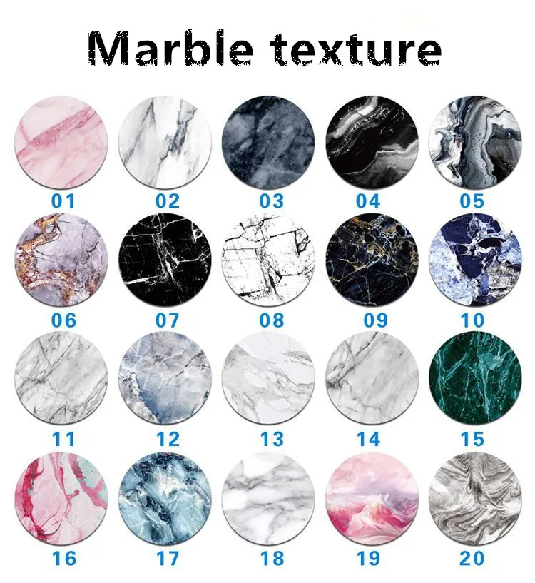 50-100 шт мраморная текстура узор Круглый мобильный телефон складной стрейч