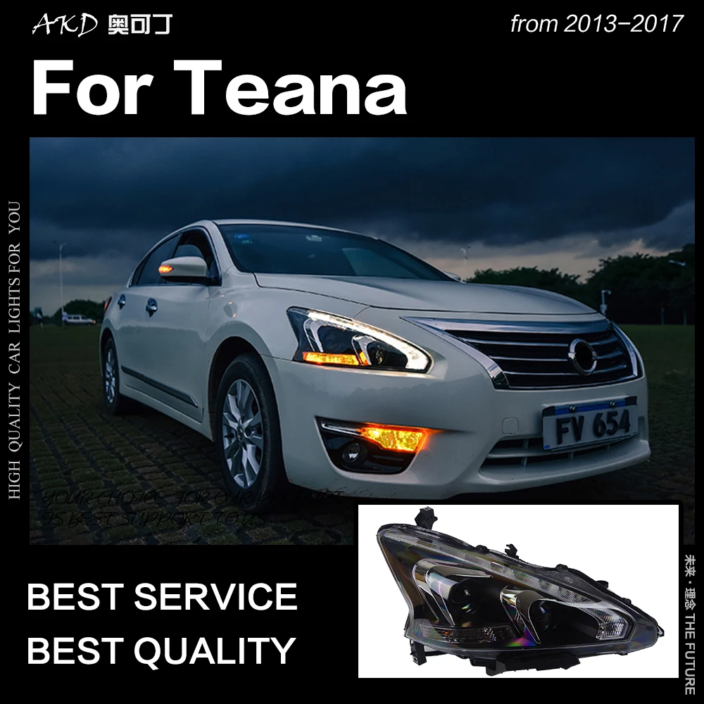 AKD автомобильный Стайлинг для Nissan Teana фары 2013 2017 Altima светодиодный ная фара DRL Hid
