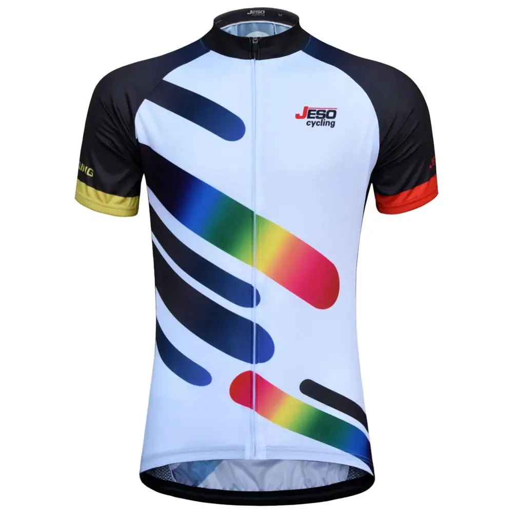 Джерси для велоспорта Мужская дышащая майка на молнии с коротким рукавом защита