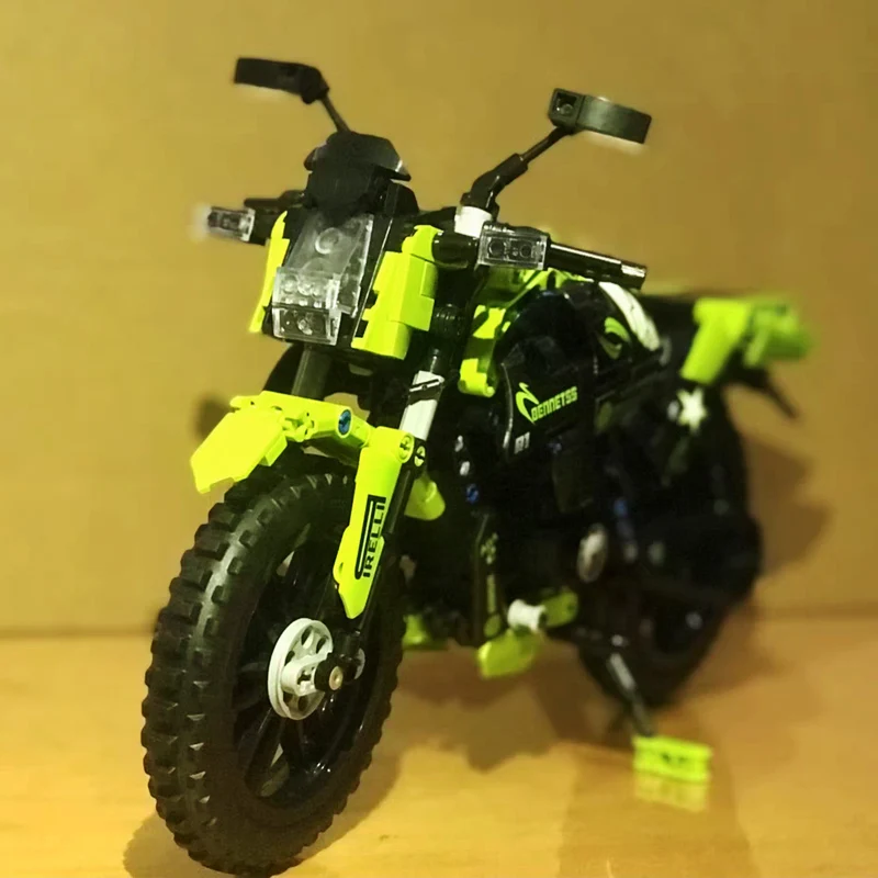 

Высокотехнологичная серия, 518 шт., Детский конструктор «Чемпион по скорости города, мотоцикл», для езды по бездорожью, для мальчиков