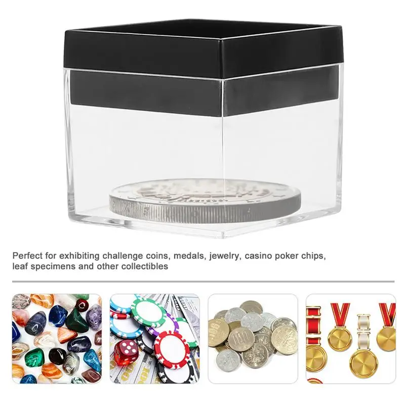 

12pcs Mineral Display Box Portable Useful Durable Jewelry Organizer Specimen Collection Box Transparent Display Box