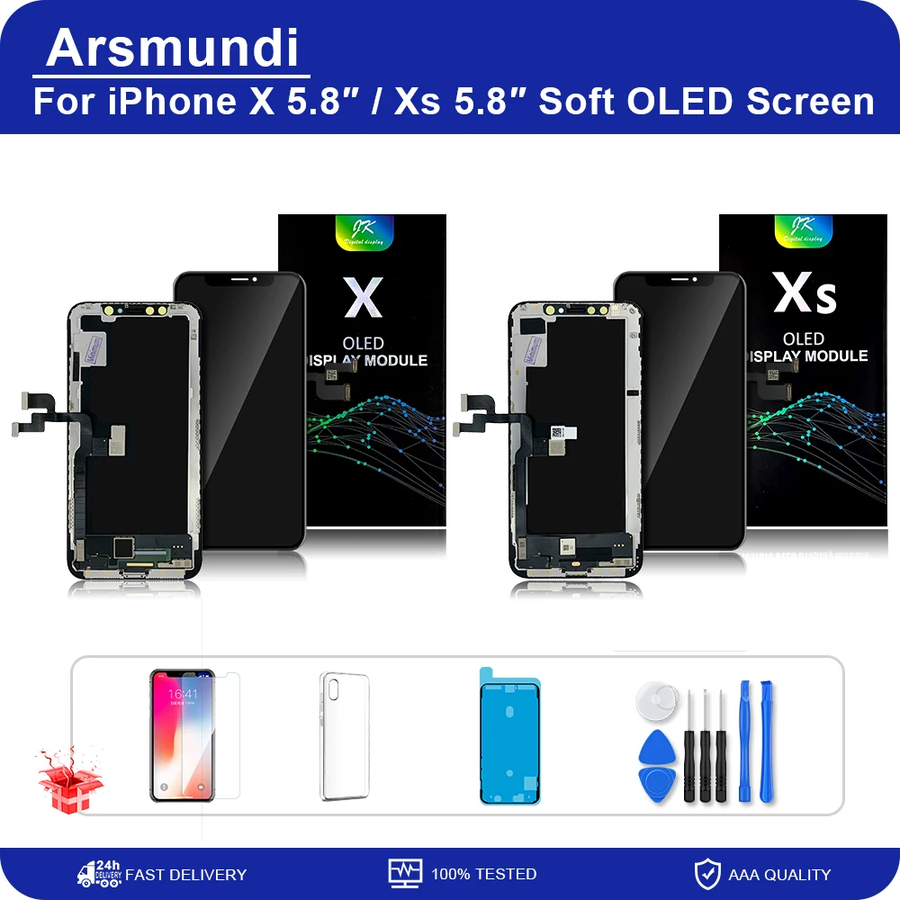 Фото ЖК-дисплей и дигитайзер для iPhone X Xs без битых пикселей ЖК-дисплей и дигитайзер для iPhone X Xs без битых пикселей