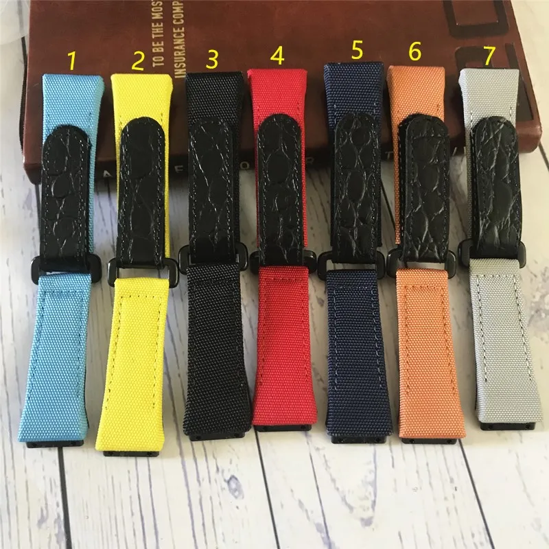 

Подходит для часов Ричард Миллер холст кожа Крокодил дно 25 мм с водонепроницаемым RM50/53/11 мужской стиль