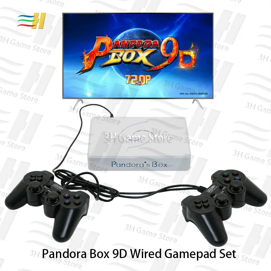 Pandora Box 9D материнская плата геймпад Набор двойной проводной геймпад беспроводной геймпад HDMI VGA подключение ТВ ПК 2500 В 1 Поддержка 3D Tekken