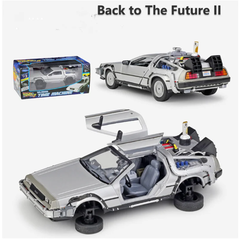 Литая автомобиль 1:24 из сплава Delorean Назад в будущее 1/2/3/Летающая машина модель