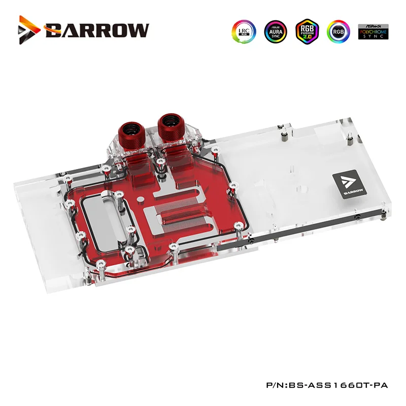 Barrow GPU водяной блок для ASUS ROG STRIX GTX 1660TI 6G/A 6G/O 6G GAMING охладитель графического