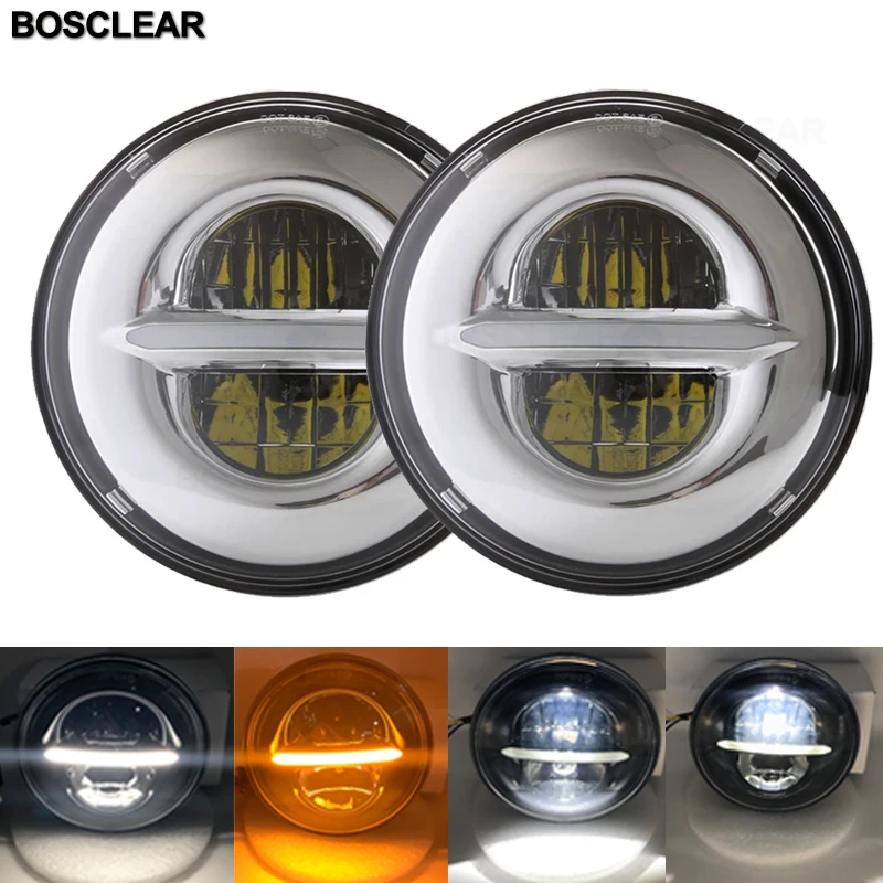 Светодиодная круглая фара 7 дюймов для Land Rover Jeep Wrangler AM General Hummer H1 H2 Toyota Landcruiser Ford F 150