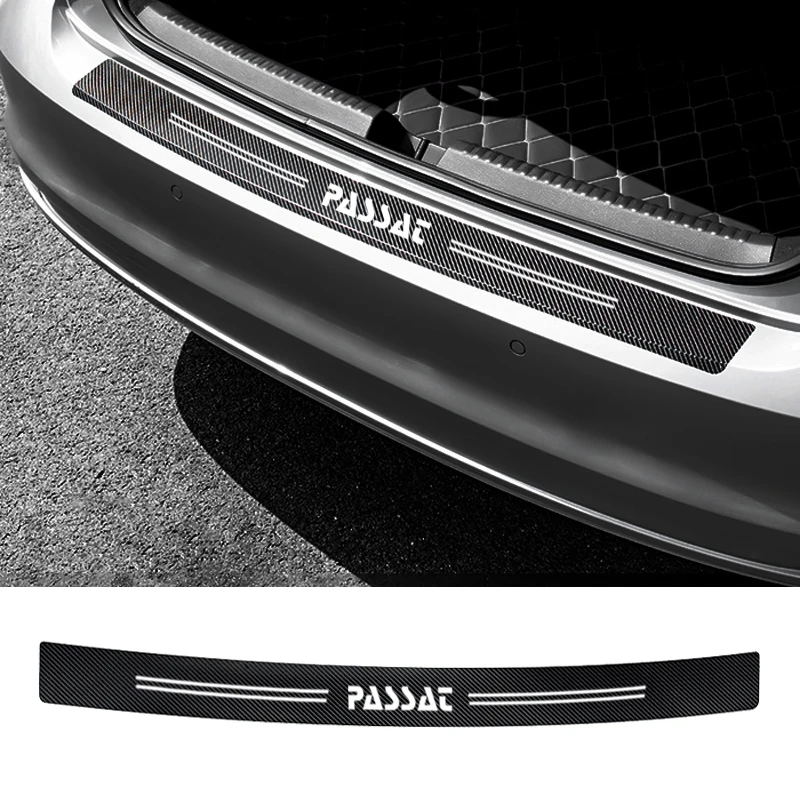

Auto Rear Bumper Trunk Carbon Fiber Protection Sticker Decal Car Styling For PASSAT B3 B4 B5 B6 B7 CC Accessories