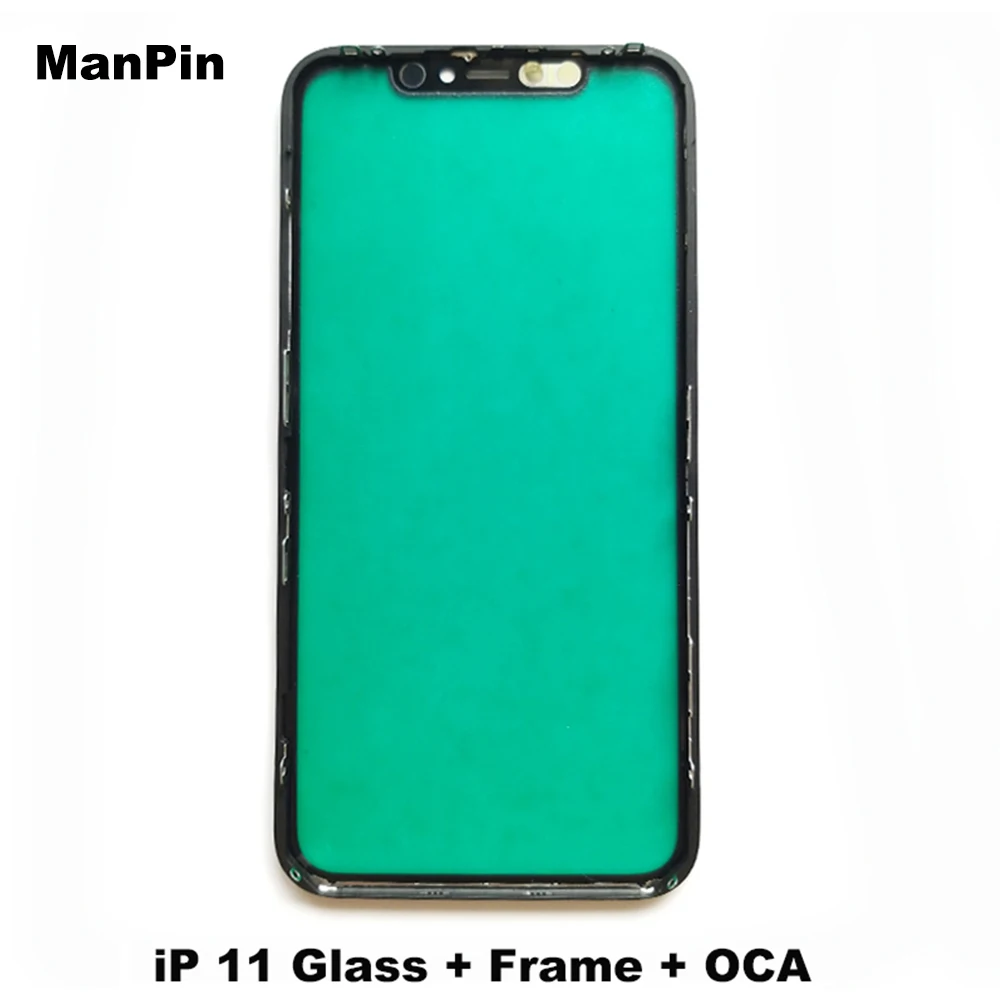 Стекло с OCA для iPhone 11Pro 11 XS MAX X XR LCD сенсорный экран передняя панель рамка Рамка