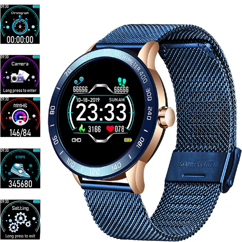 Смарт часы LIGE мужские с пульсометром тонометром и шагомером|Смарт-часы| |