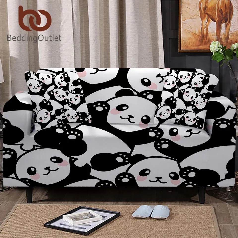 Постельное белье на выход чехол для дивана с пандой изображением животных из