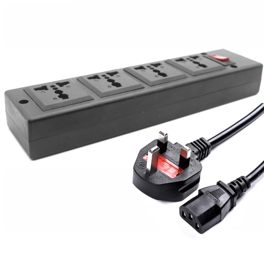 Великобритания Многофункциональный 250v 13a 1 8 m 4 jack Универсальный удлинитель