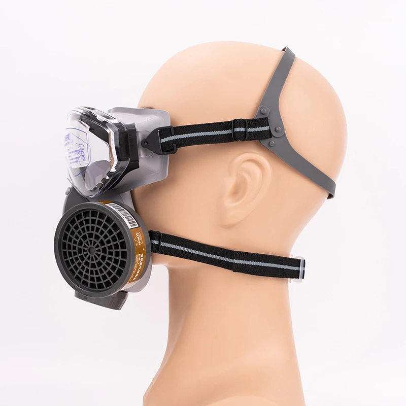 

Anti-Dust Gas Mask With Safety Glasse Half Full Face Masks Set Spray Paint Chemical Pesticide Decoration With Filter Respirator