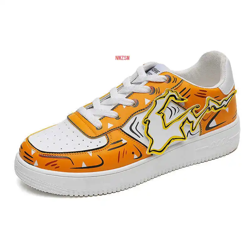 

Men's Anime Flat Sneakers Summer Vulcanized Hip Hop Shoes for Men Trainers Streetwear Skateboard Tennis Shoes