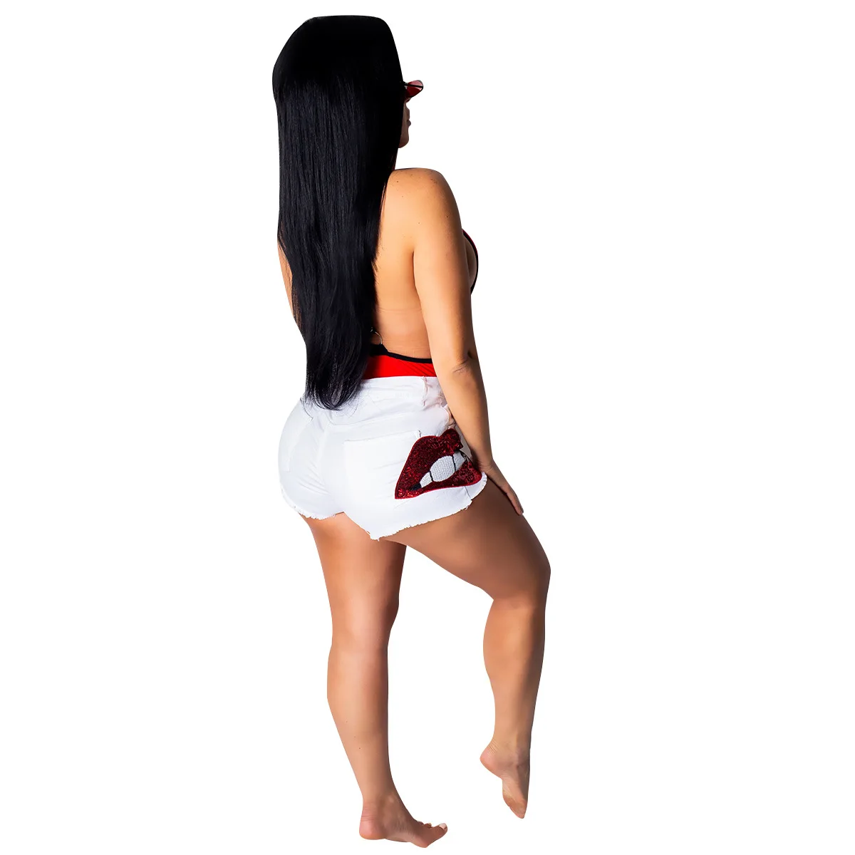 Новые летние сексуальные женские белые черные джинсовые шорты обтягивающие