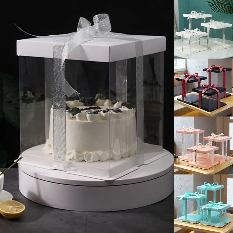 Прозрачная пластиковая коробка для упаковки тортов купол торта сувениров
