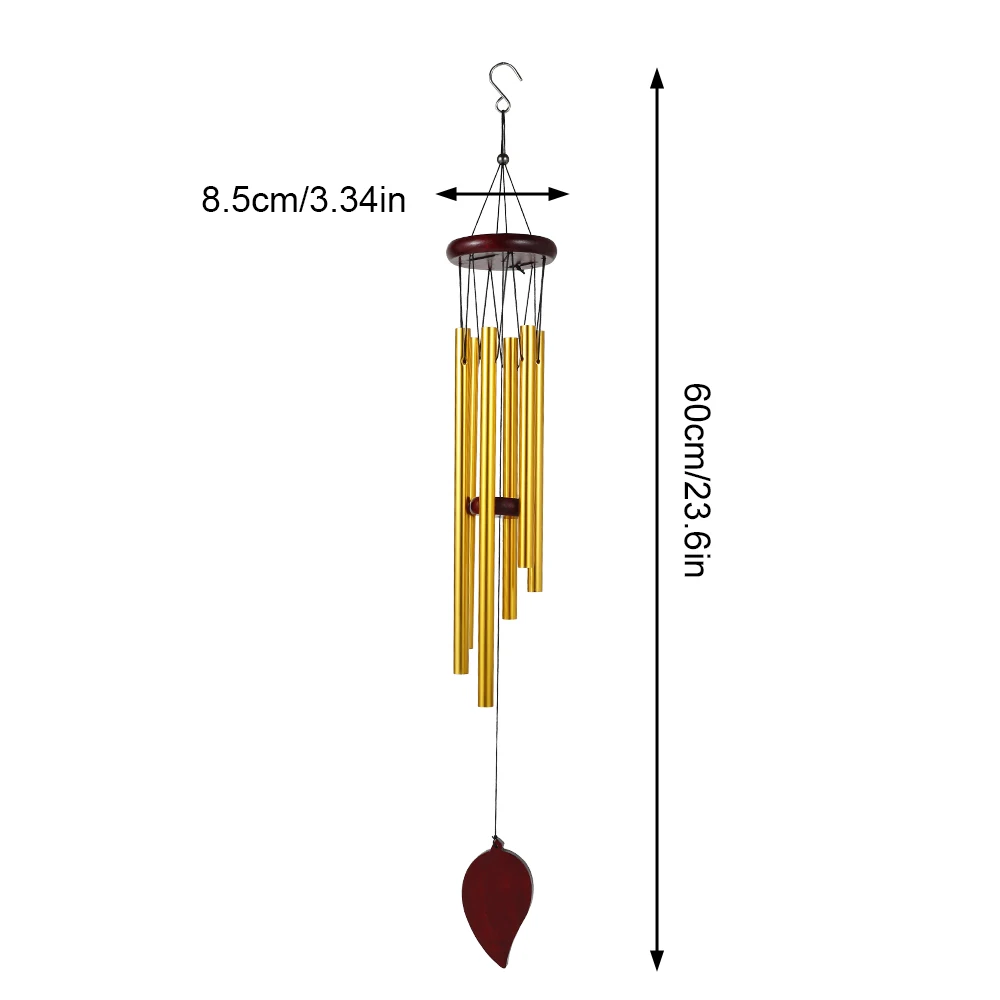

1PC Garden Wind Chimes Outdoor Patio Yard Metal Musical Window Bell Aluminum Alloy Tubes Home Wall Hanging Memorial Decorations