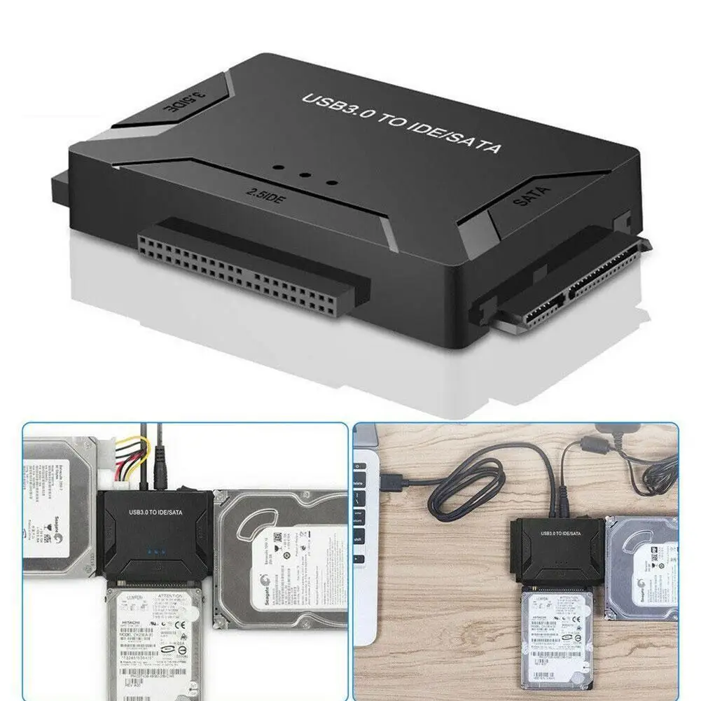 

From USB3.0 To SATA/IDE Converter Easy To Drive Cable 2.5"3.5" Data disk Tool Adapter For Backing Up/Transferring Transfer O1X1