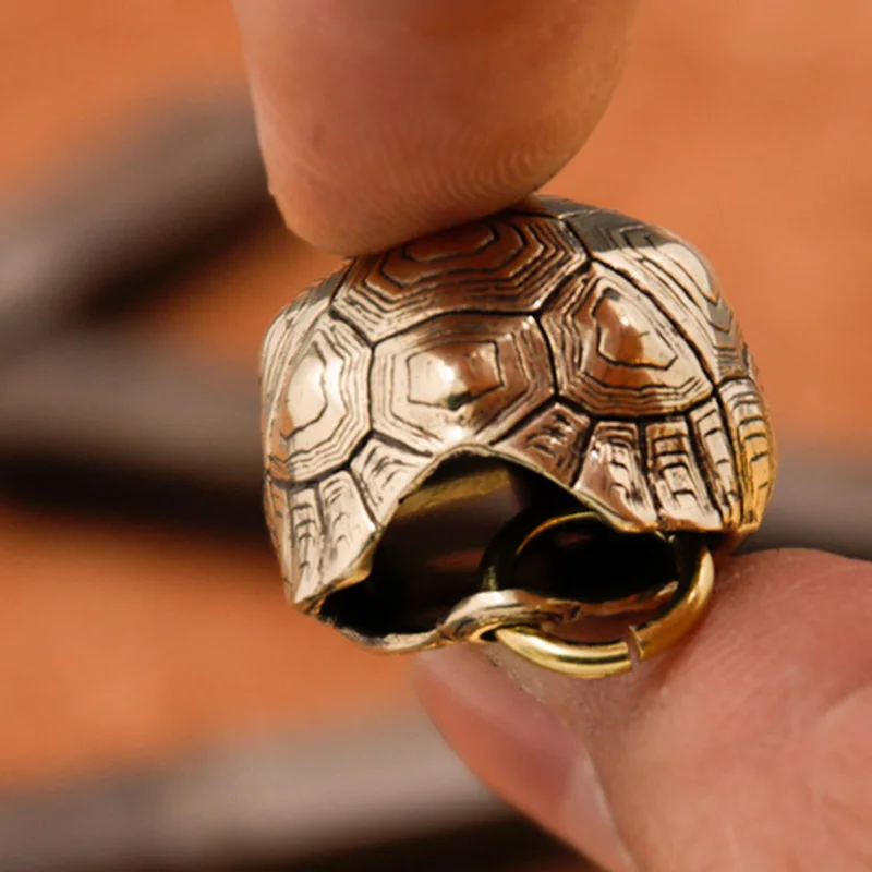 Медный панцирь черепахи колокол брелок для автомобильных ключей кулон ювелирные