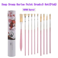 art paint brushes set includes carrying case for kids artists acrylicoil watercolor and gouache painting art supplies 10pcs