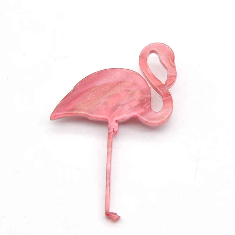 Брошь с красным Фламинго Женская акриловая брошь эмалью подарок | Украшения и