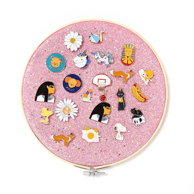 Высокое качество ювелирные изделия держатель серьги круглый ткань хранения