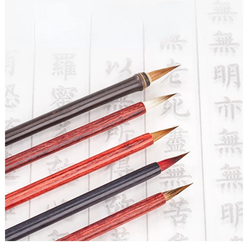 Hot Sale Chinese Calligraphy Brushes Pen Set Weasel Hard Hair Regular Script Writing Painting Brushes Tinta China Calligraphie