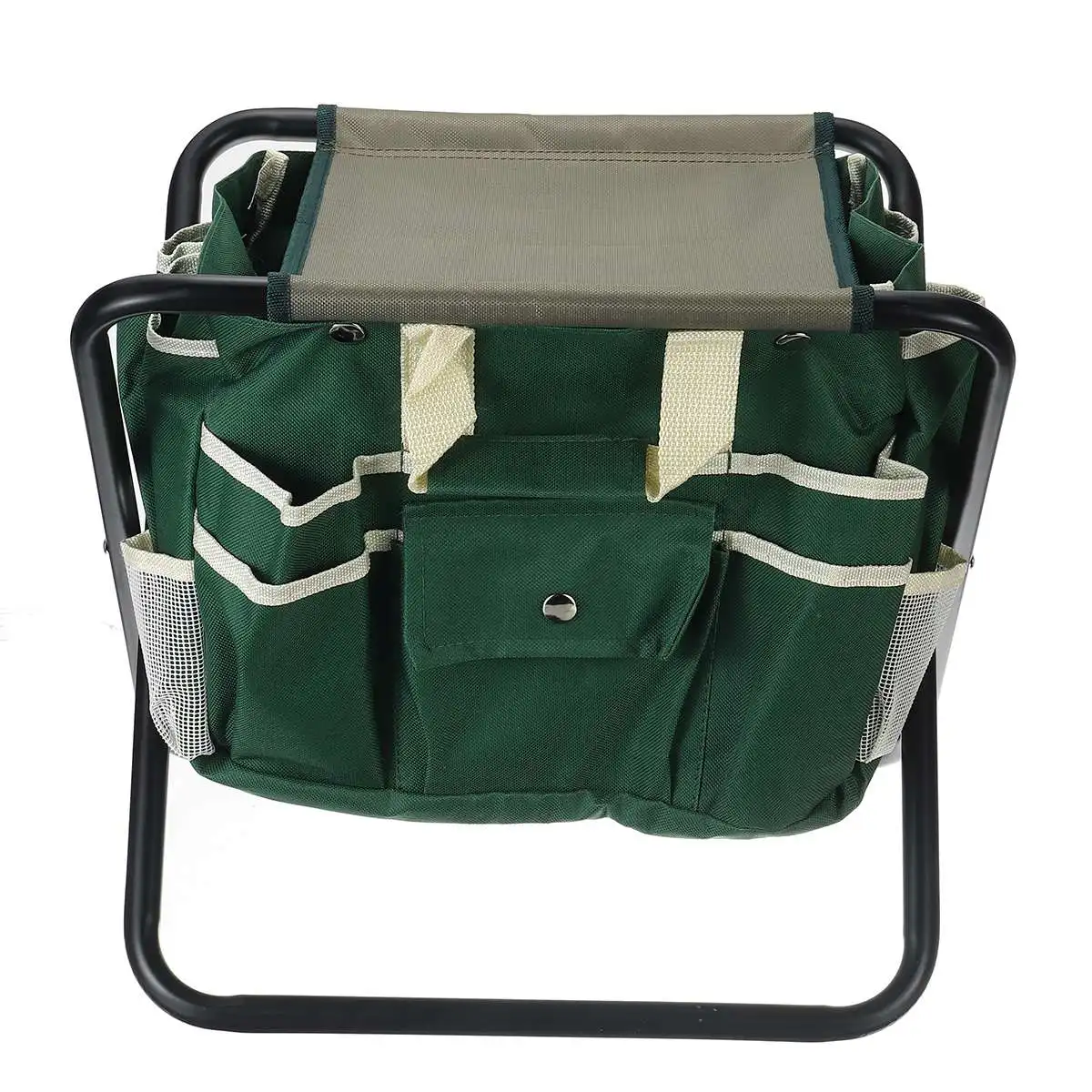 

Folding Camping Fishing Garden Chair Tool Bag Multifunctional Seat Picnic Outdoor Stool Garden Tools Storage Bag Tote Bag