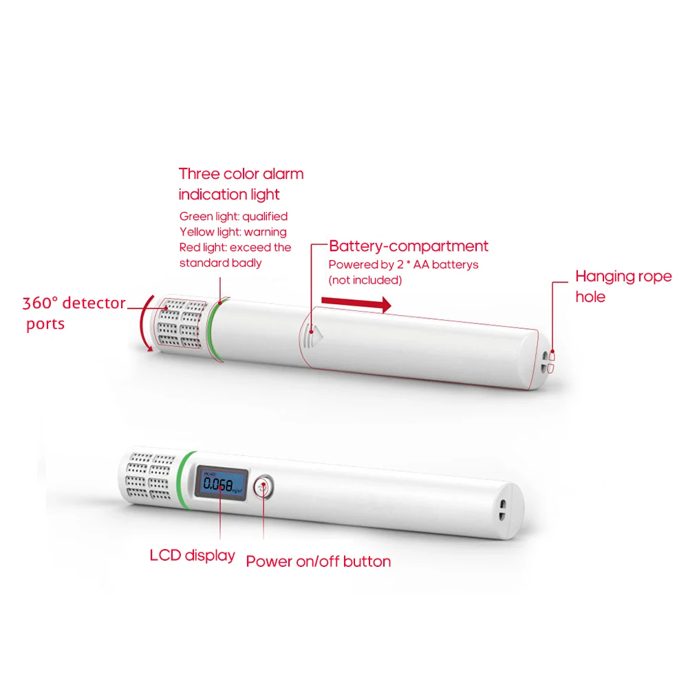 Детектор газа с ЖК дисплеем анализатор датчик TVOC портативный детектор