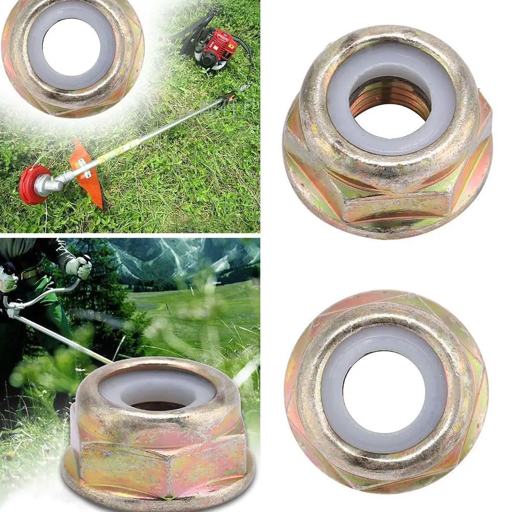 

1pcs M10x1.25 Hand Thread Blade Nut Replacements Brush Nut Cutter Universal Mower Lawn Types Accessories Copper For All Z7C9