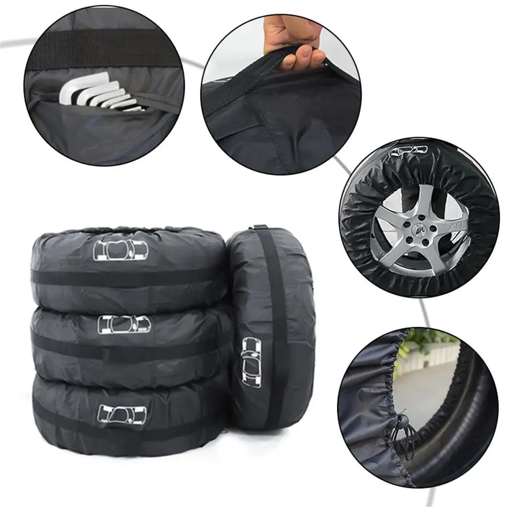 Чехол для автомобильных запасных шин водонепроницаемая Солнцезащитная сумка с