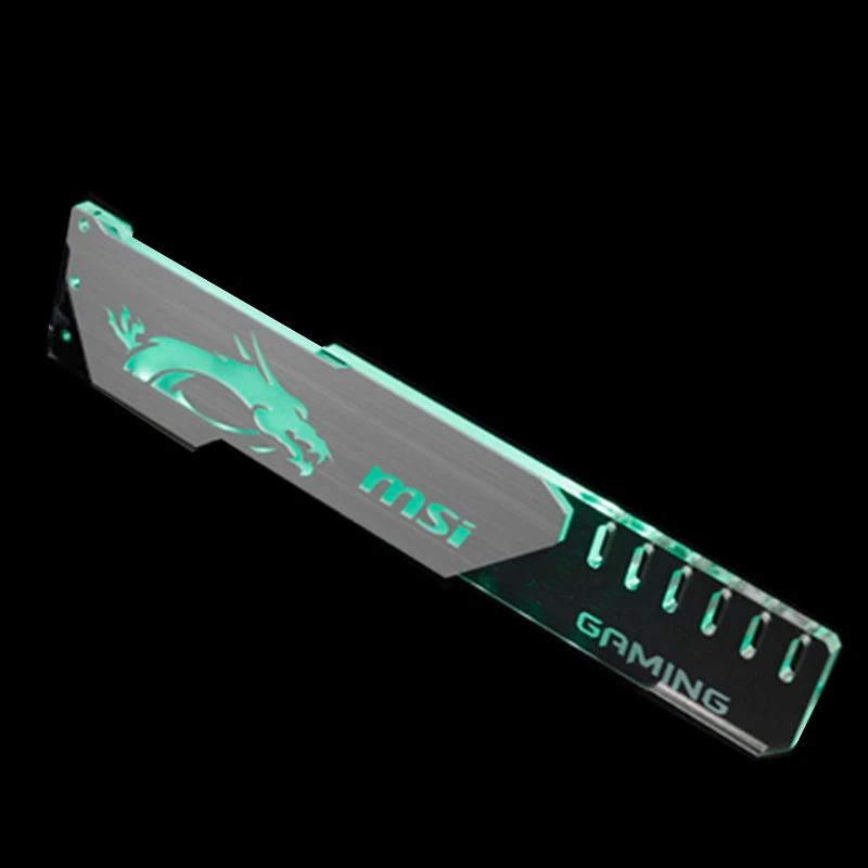 Silver MSI 4PIN Поддержка графической карты GPU держатель кронштейн VGA Рамка подставка алюминий+ акрил ROG 12V 4PIN RGB/5 V 3PIN ARGB ASUS AURA SYNC Symphony - Blade Color: Silver MSI 4PIN
