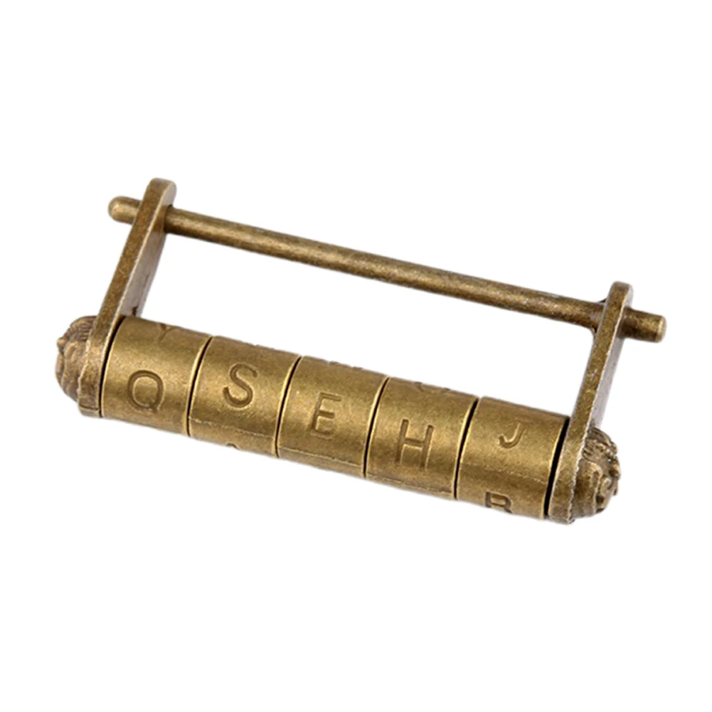 Античная бронза 5 для путешествий с буквами китайский чемодан Винтаж пароль