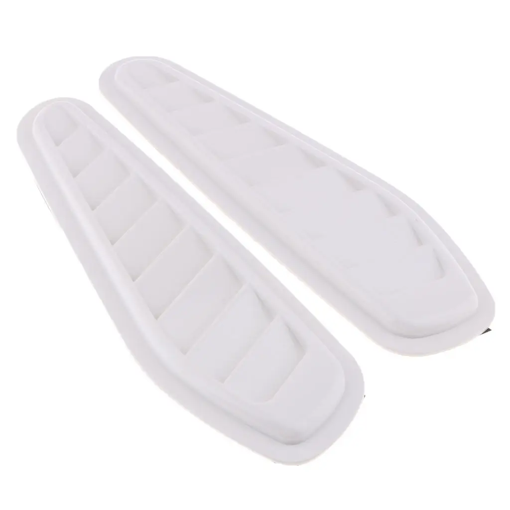 2Pcs Car Decorative Air Flow Intake Hood Scoop Bonnet Vent Cover Trim |