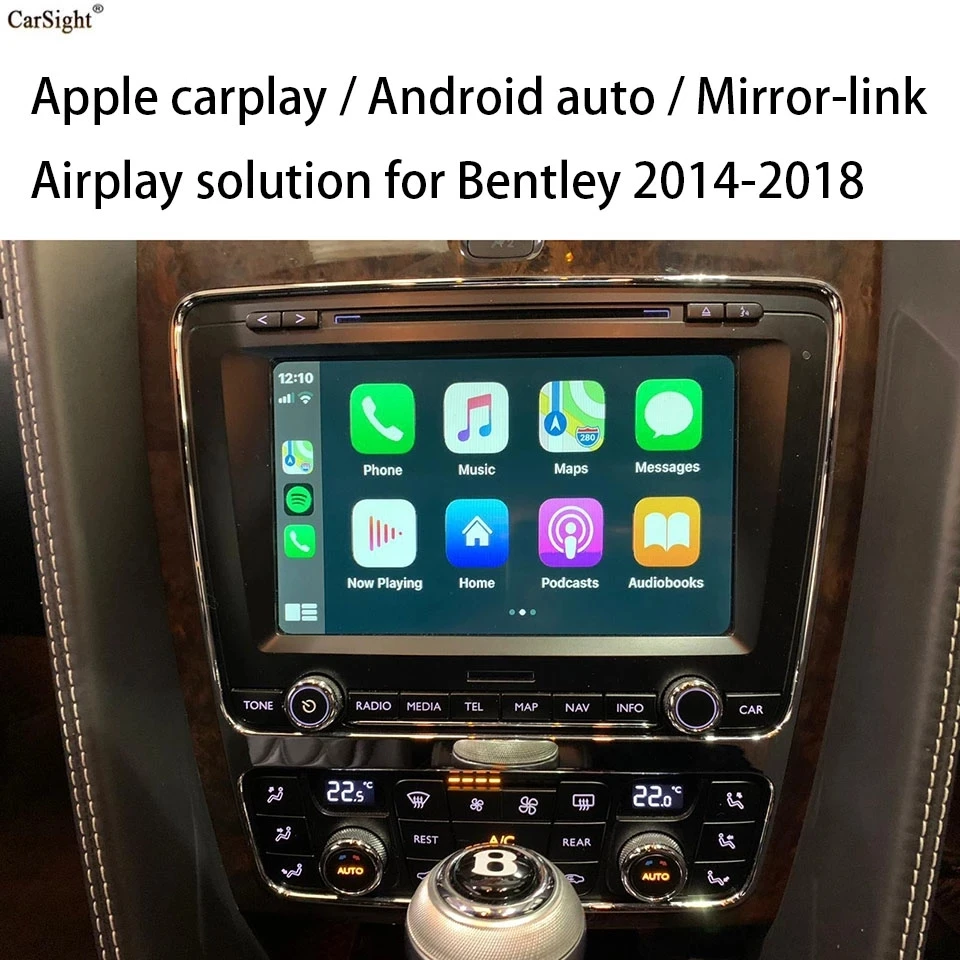 Car Play Mirror Link AirPlay Music Wireless Apple CarPlay Android Auto Retrofit For Bentley Flying Spur Continental 2014-2018