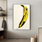 Энди Уорхол банан, постер на холсте в стиле поп-арт-деко и печать на холсте, декор для гостиной, Настенный декор