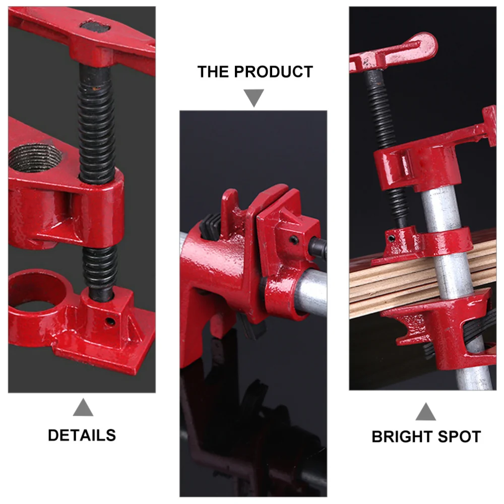 

4 Pairs Pipe Clamp Woodworking Gluing Pipe Clamp Pipe Carpenter Fixing Clip