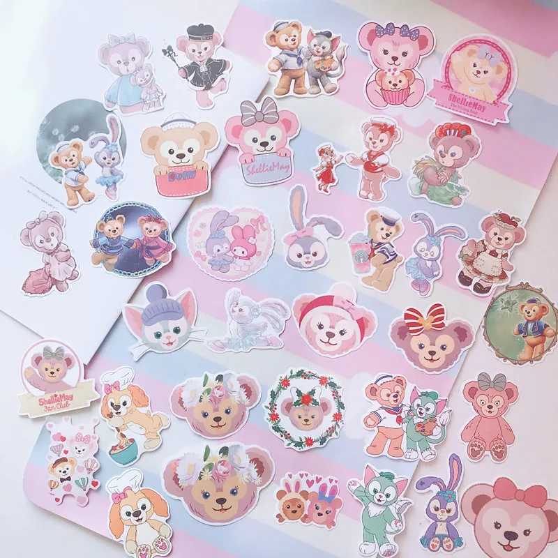 

36pcs/pack Lovely Japan Cartoon Duffy Friends Stellalou Rabbit Stickers Mobile Phone DIY Stickers Computer Decor