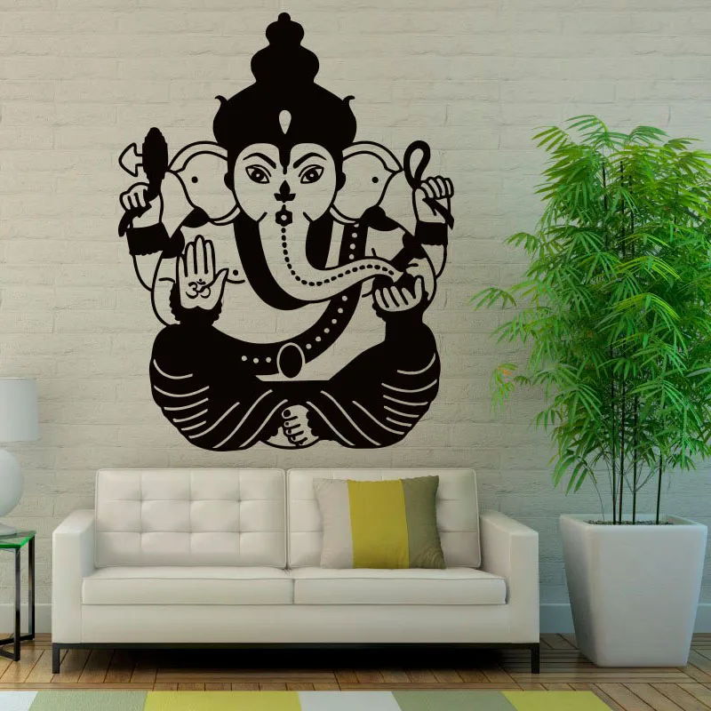 

Ganesha Wall Stickers Home Decor Living Room Indian Elephant Lord Wall Decals Vinyl Art Murals